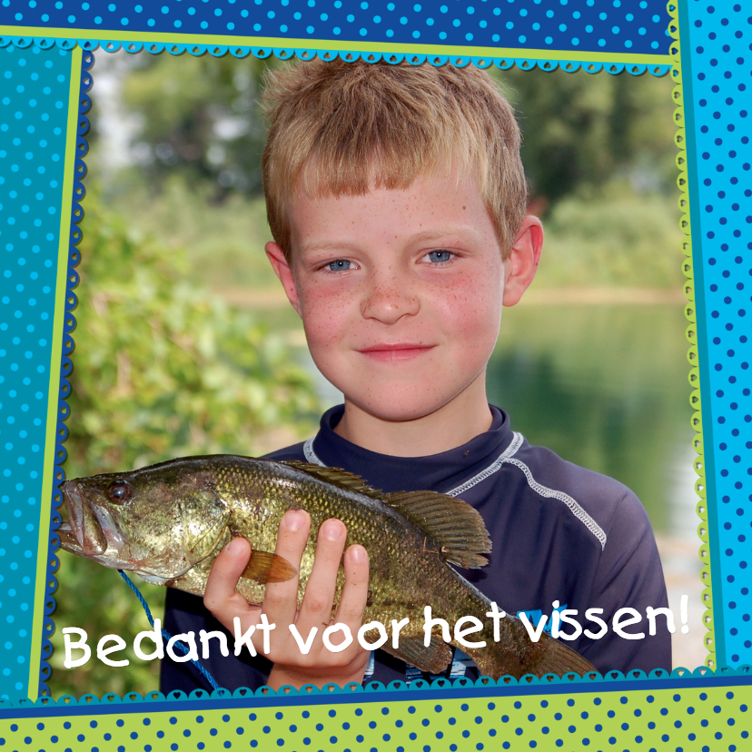 Bedankkaartjes - Bedankkaart Kader Eigen Foto