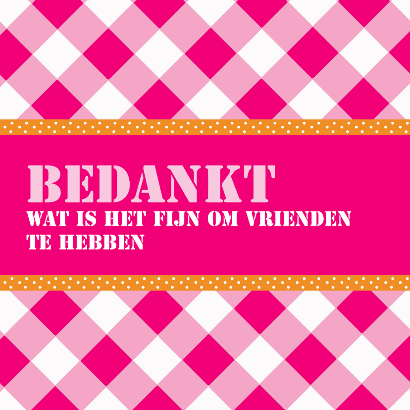 Bedankkaarten - Bedankt vrienden