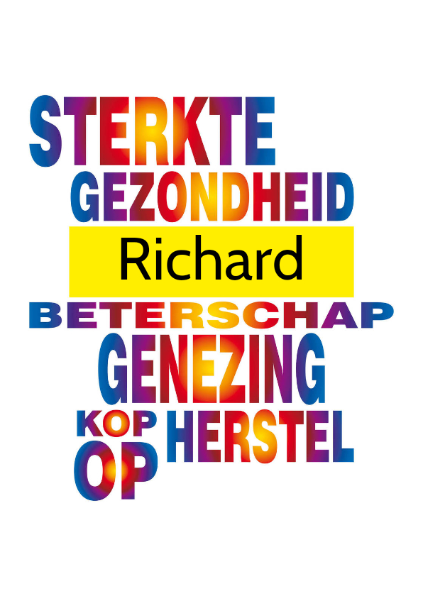 Beterschapskaarten - beterschap regenboog