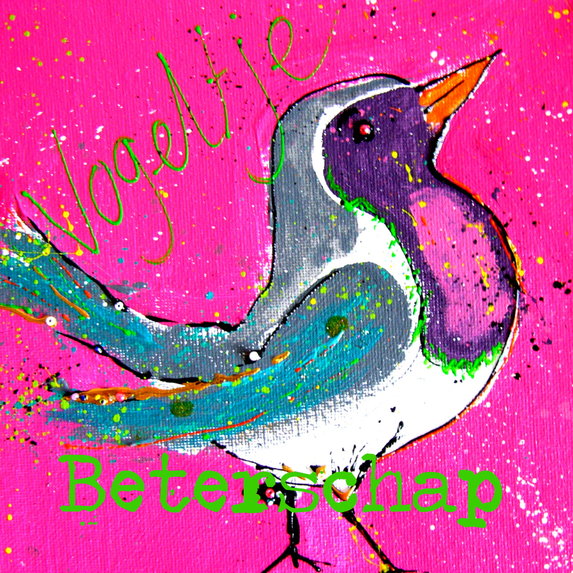 Beterschapskaarten - Beterschap vogeltje