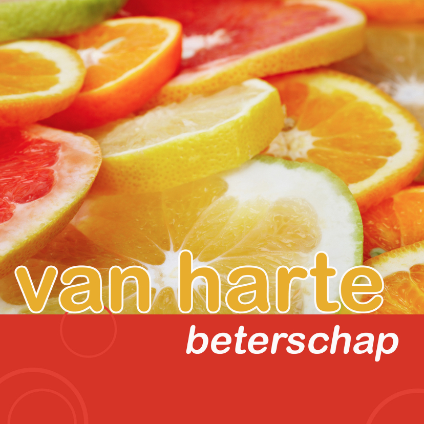 Beterschapskaarten - beterschapskaart met citrusfruit