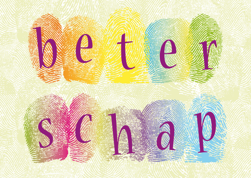 Beterschapskaarten - Beterschapskaart met vingerafdrukken