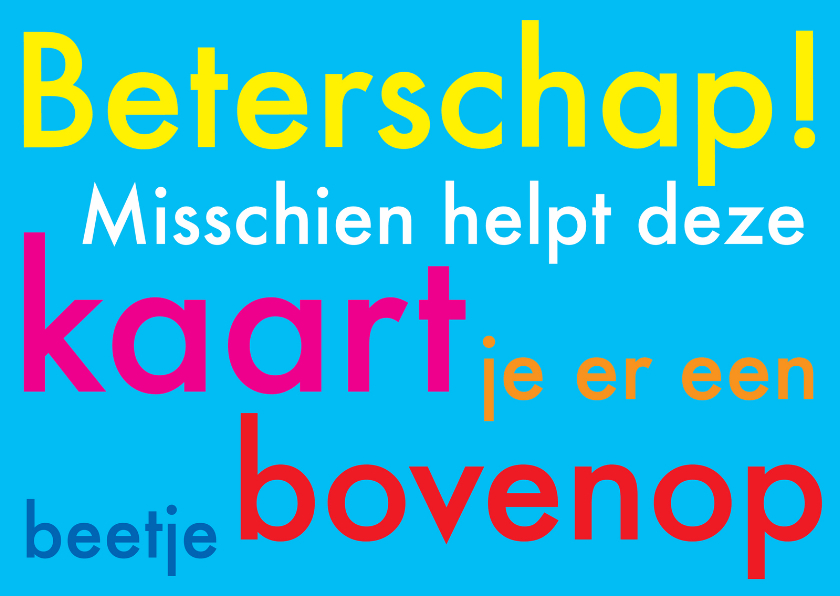 Beterschapskaarten - Beterschapskaart Tekst