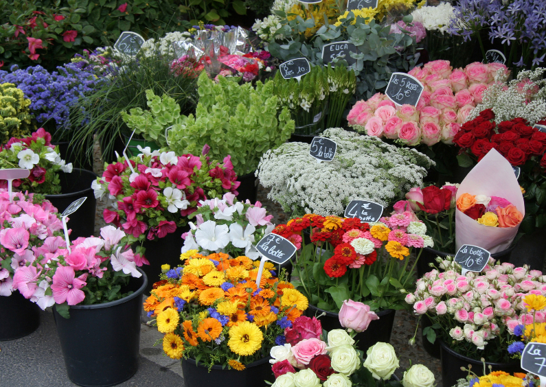 Fotokaarten - Bloemenkraam