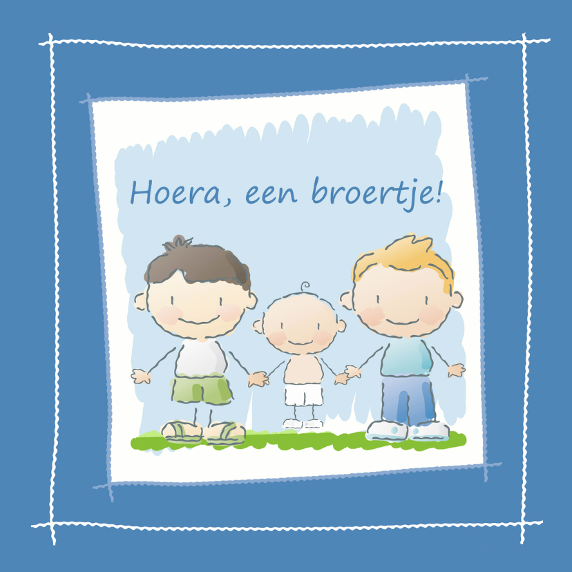 Geboortekaartjes - Broertjes krijgen een broertje erbij