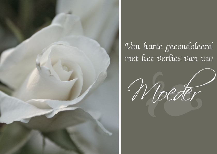 Condoleancekaarten - Concoleancekaart overlijden moeder