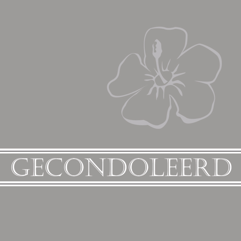 Condoleancekaarten - Condoleancekaart Gecondoleerd