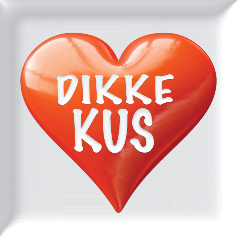 dikke kus met glanzend hart Kaartje2go