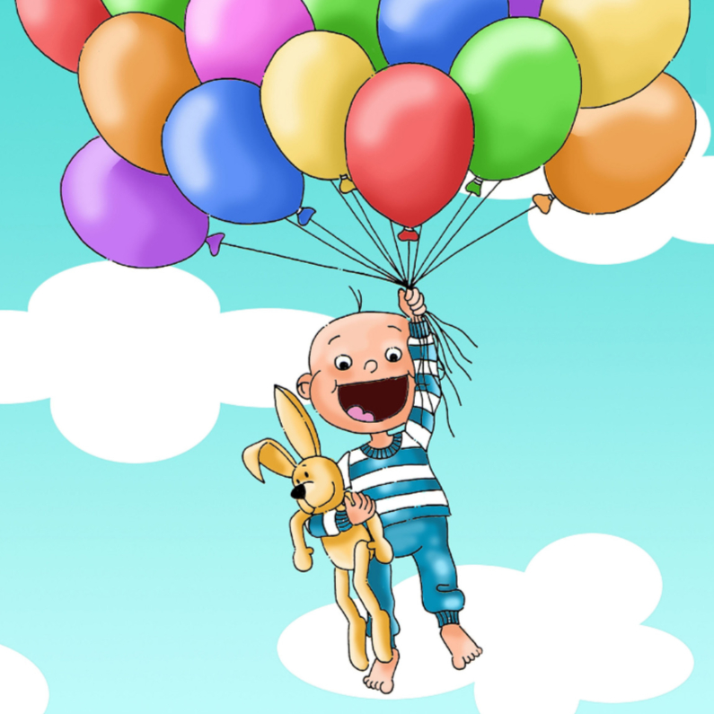 Felicitatiekaarten - Felicitatie geboorte zoon ballonnen