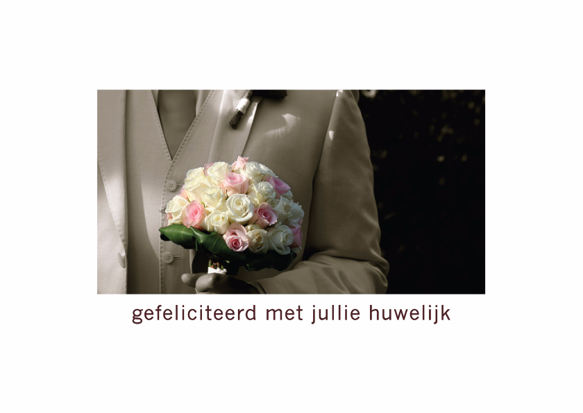 Felicitatiekaarten - Felicitatie huwelijk kleurrijk subtiel