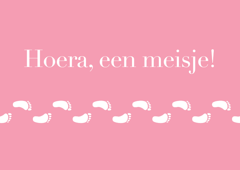 Felicitatiekaarten - Felicitatiekaart baby voetjes meisje