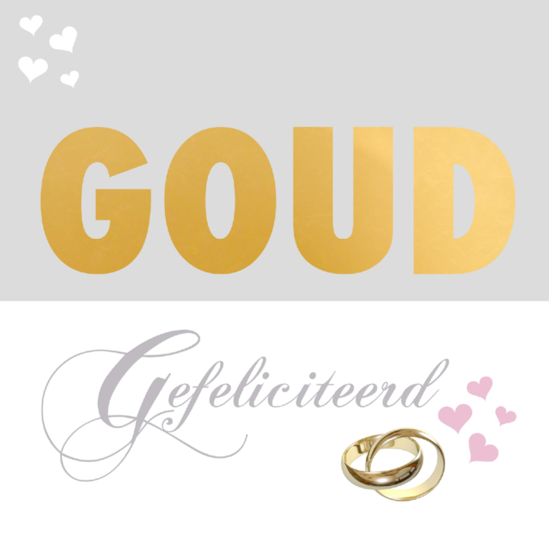 Felicitatiekaarten - Felicitatiekaart gouden huwelijk