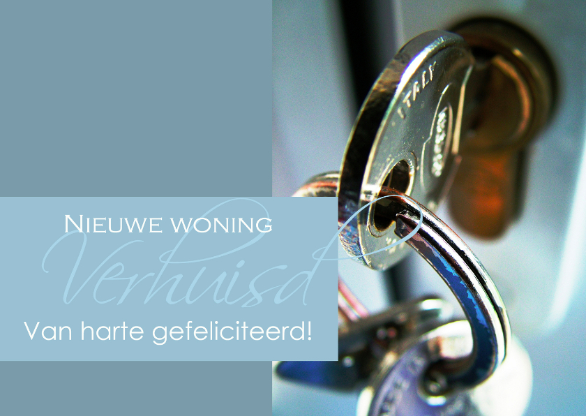 Felicitatiekaarten - Felicitatiekaart nieuwe woning