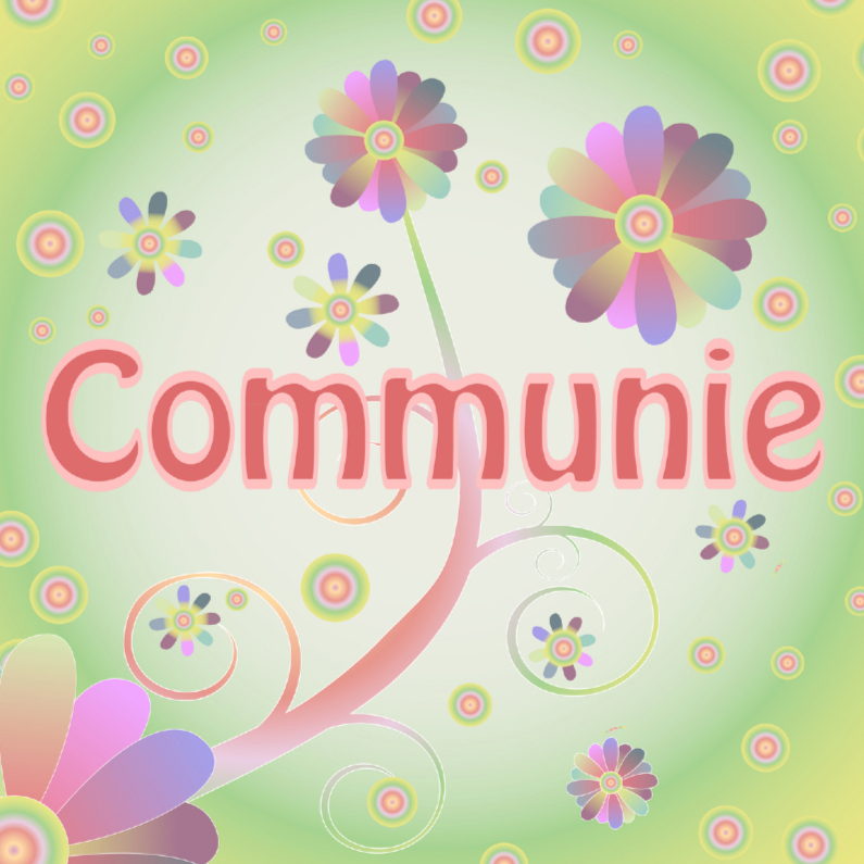 Communiekaarten - flowerpower-communie