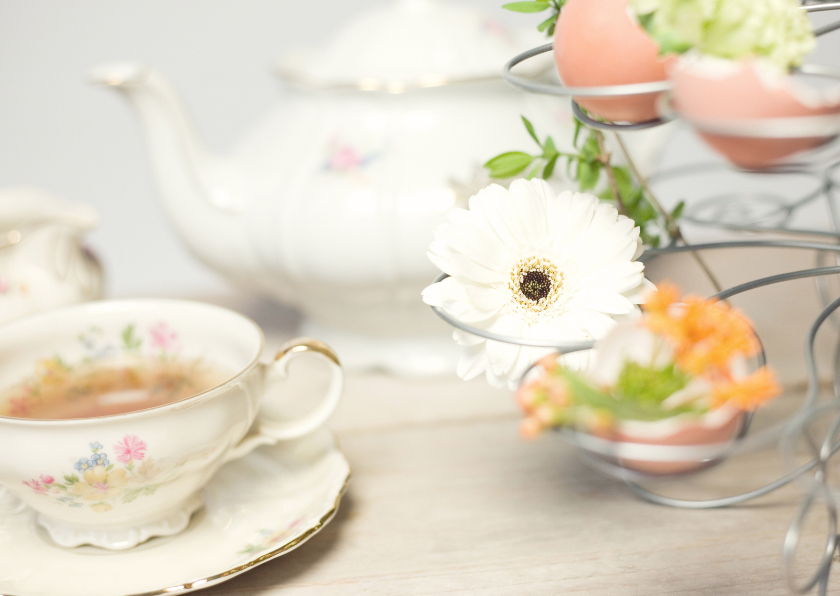 Fotokaarten - Flowers & tea