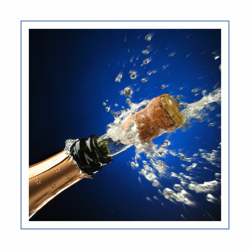 Nieuwjaarskaarten - fotokaart champagne