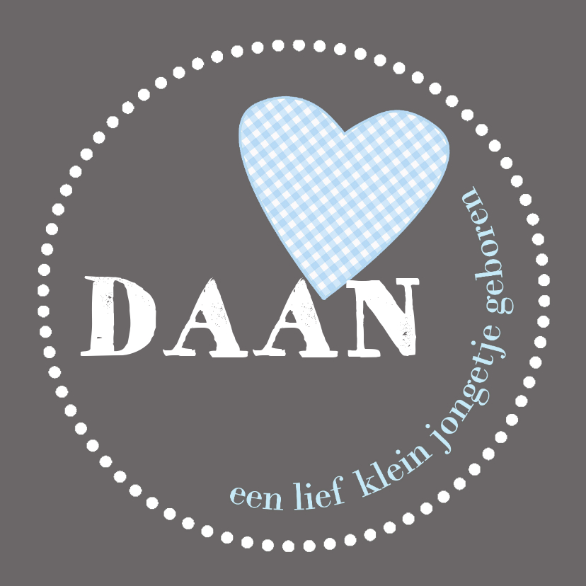 Geboortekaartjes - Geboortekaartje Daan HC
