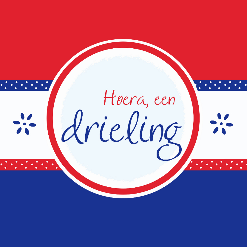 Geboortekaartjes - Geboortekaartje Hollandse drieling