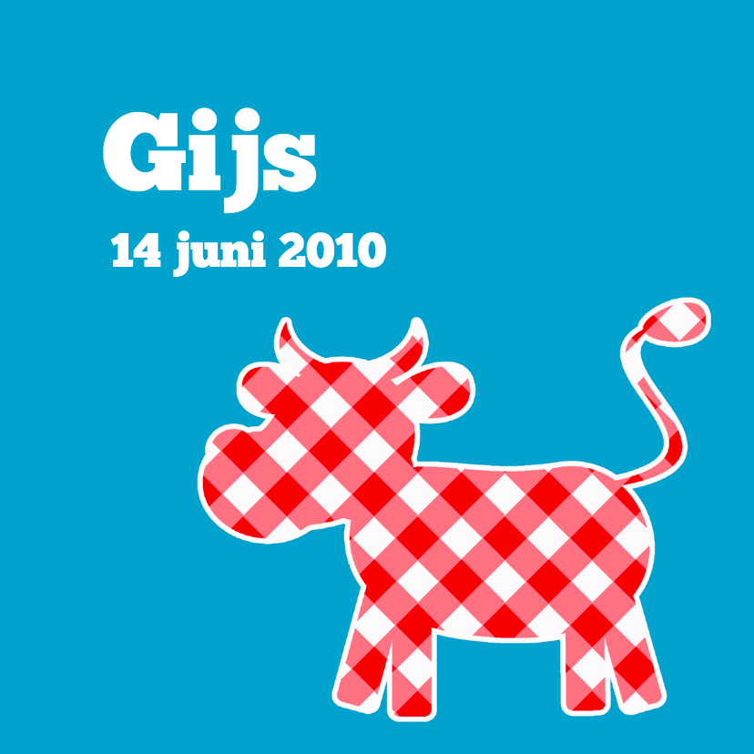 Geboortekaartjes - Geboortekaartje koe