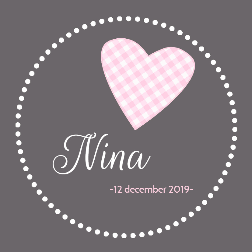 Geboortekaartjes - Geboortekaartje Nina HC