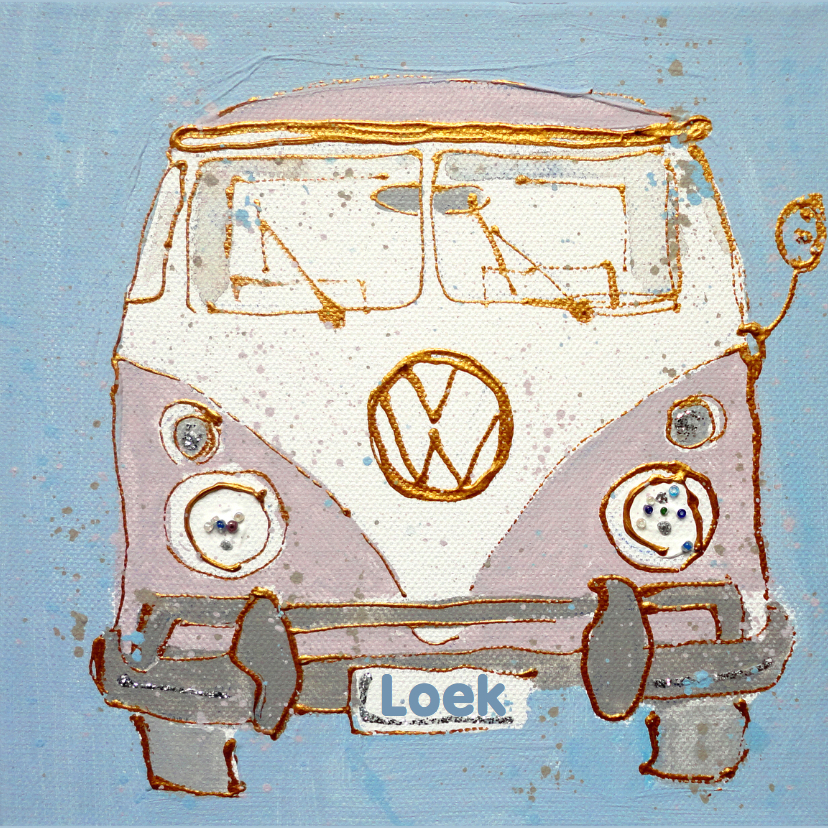 Geboortekaartjes - Geboortekaartje volkswagenbusje