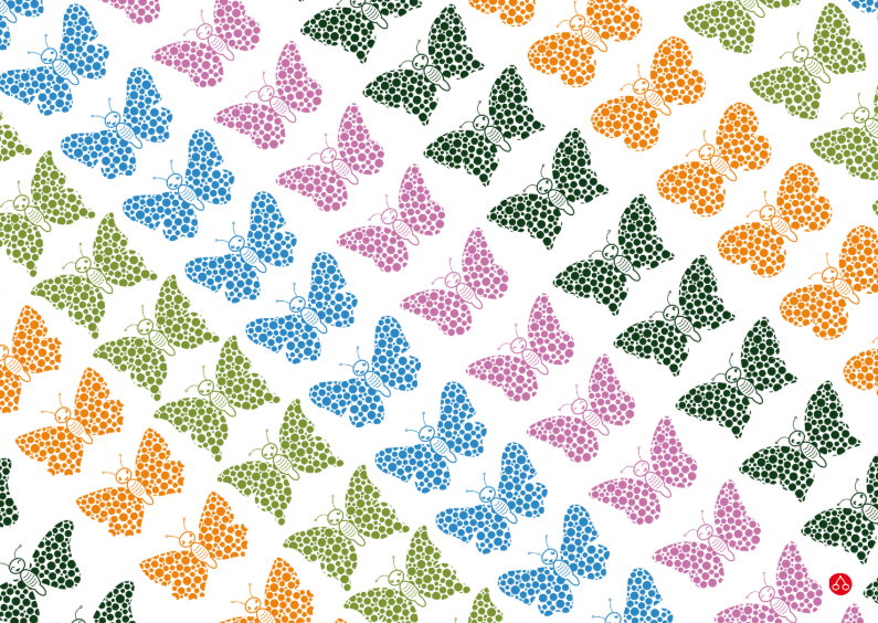 Ansichtkaarten - Happy butterflies