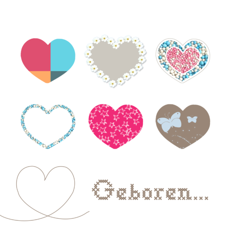 Geboortekaartjes - hartjesfestijn tweeling