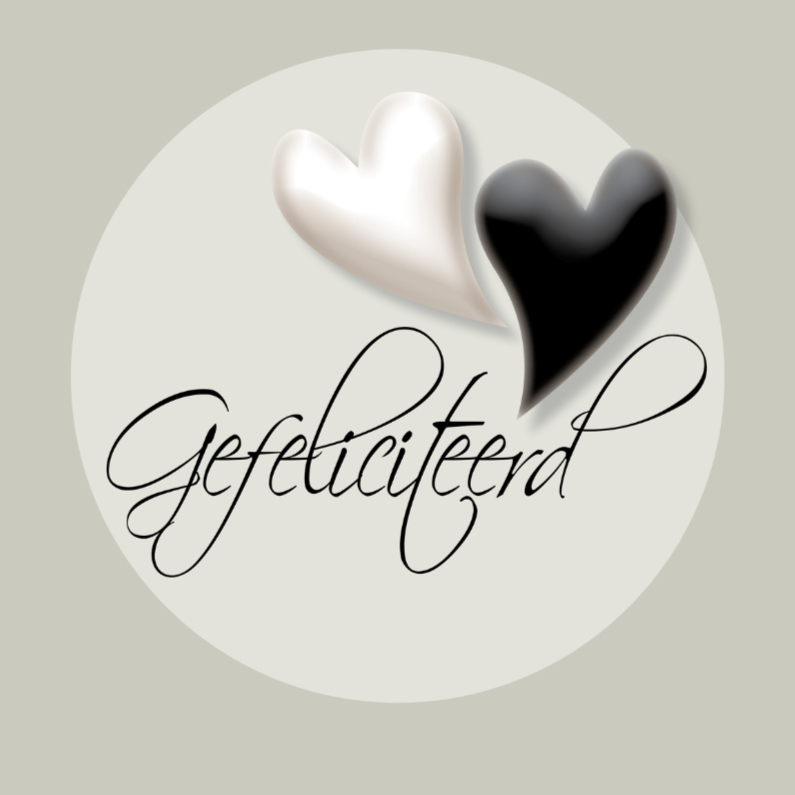 Felicitatiekaarten - HeartsBalanceGray