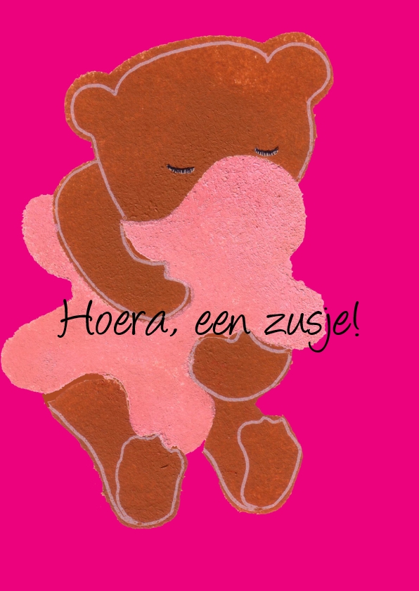 Felicitatiekaarten - Hoera een zusje
