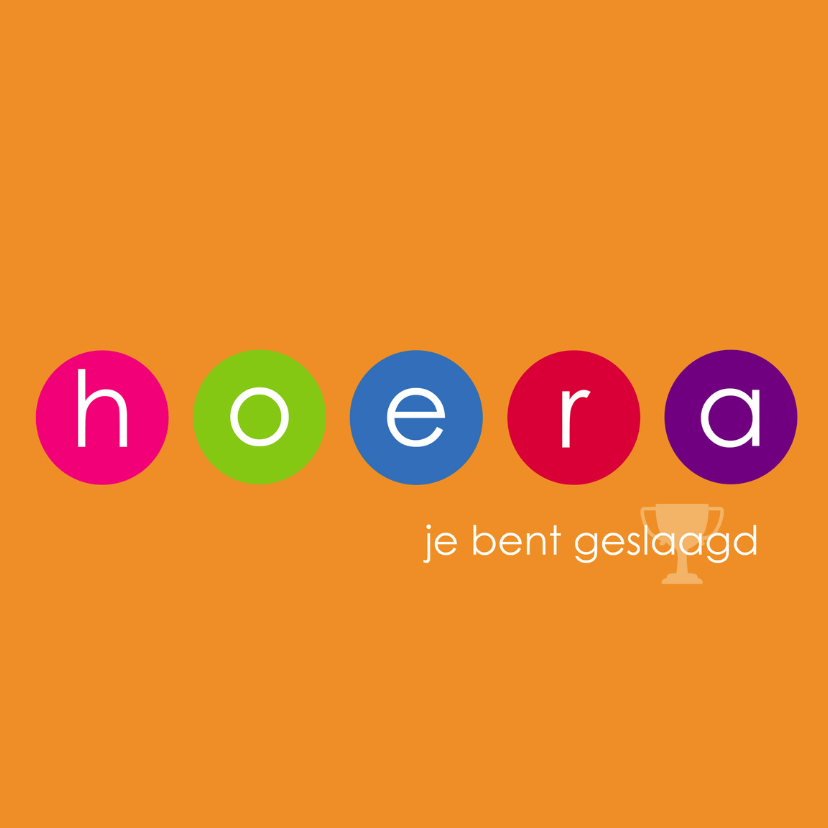 Felicitatiekaarten - Hoera je bent geslaagd