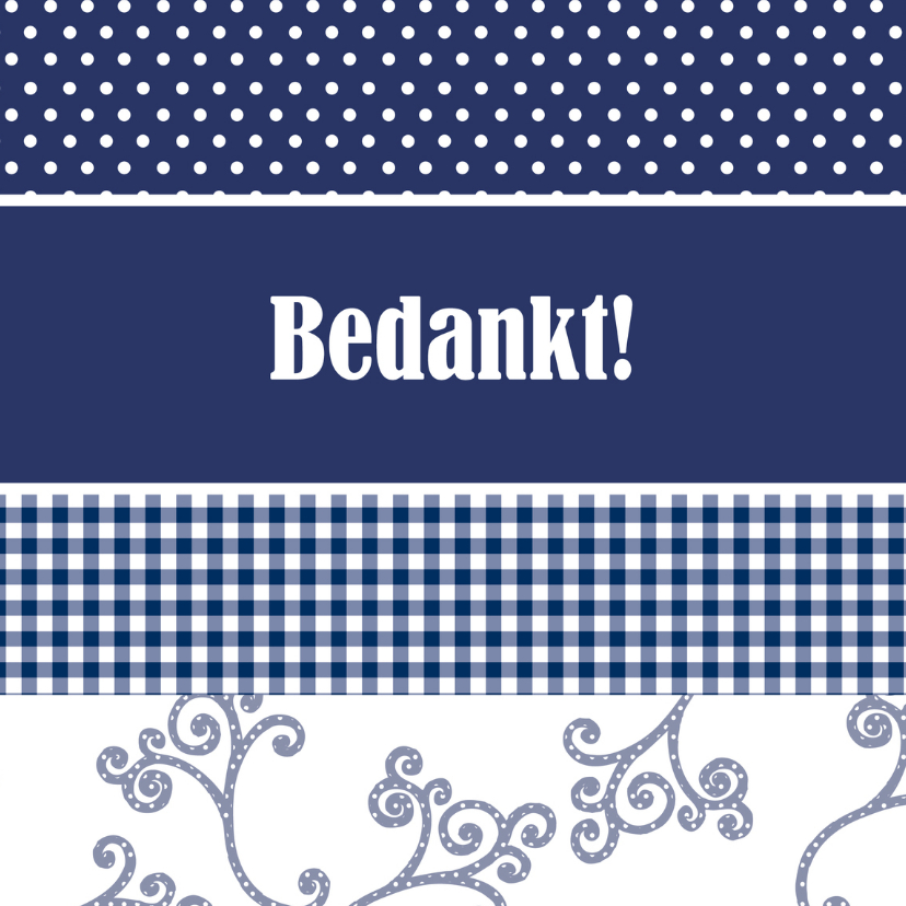 Bedankkaartjes - JippieJippie bedankt 005 blauw