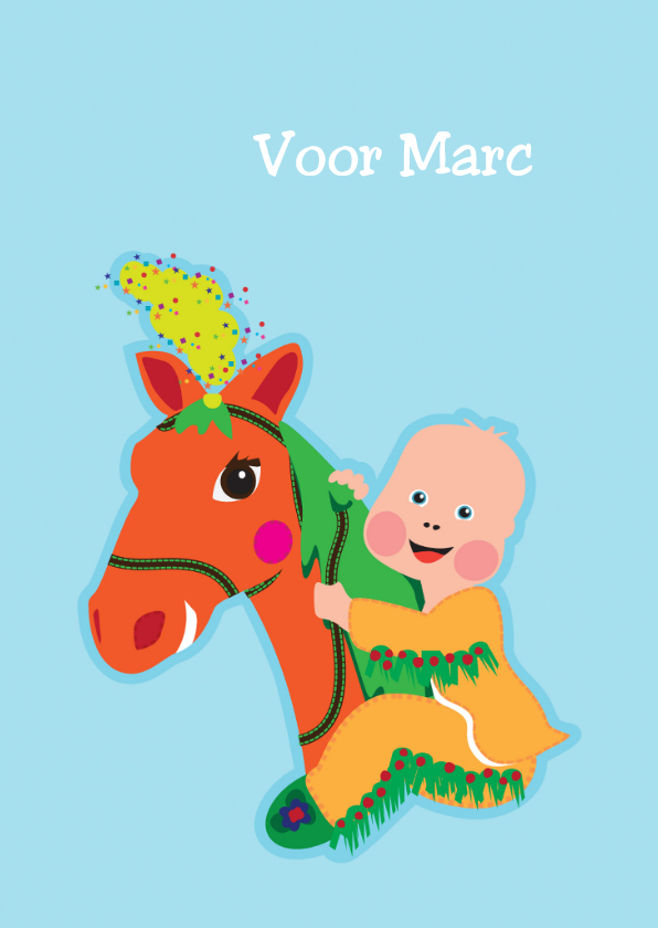 Ansichtkaarten - jongetje op paard