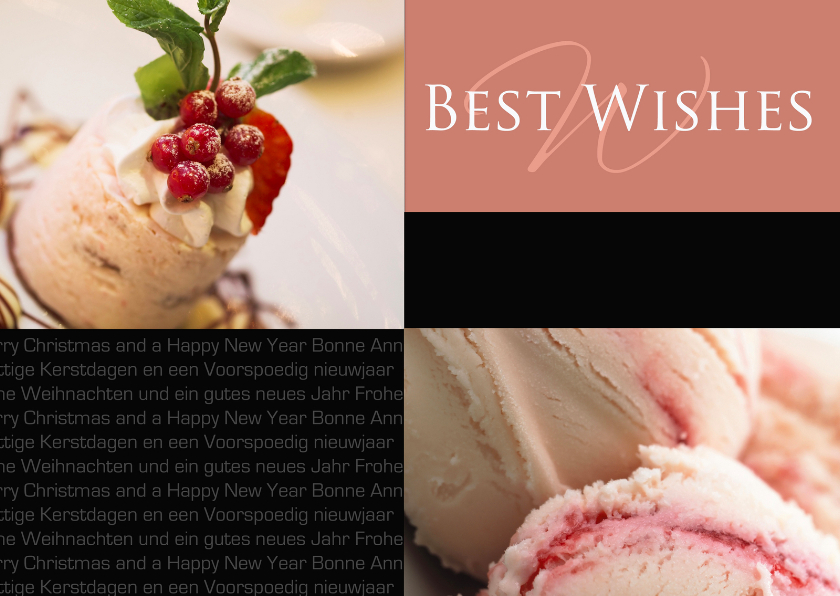 Zakelijke kerstkaarten - Kerstkaart Best Wishes