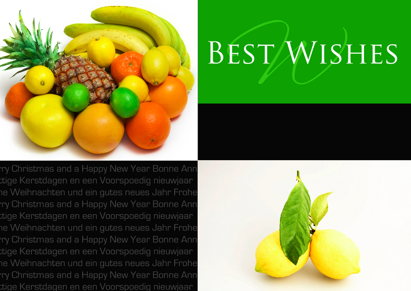 Zakelijke kerstkaarten - Kerstkaart Best Wishes