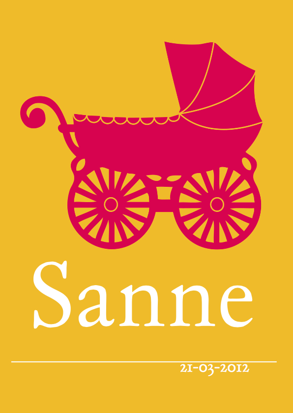 Geboortekaartjes - kinderwagen2