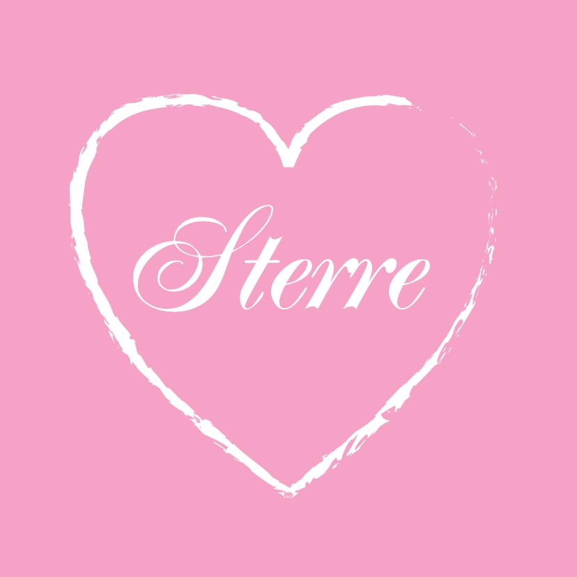 Geboortekaartjes - KRIJTBORD roze