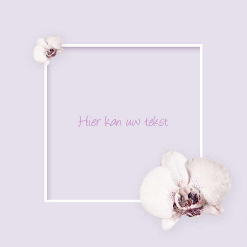 Bloemenkaarten - Lieve kaart met orchidee