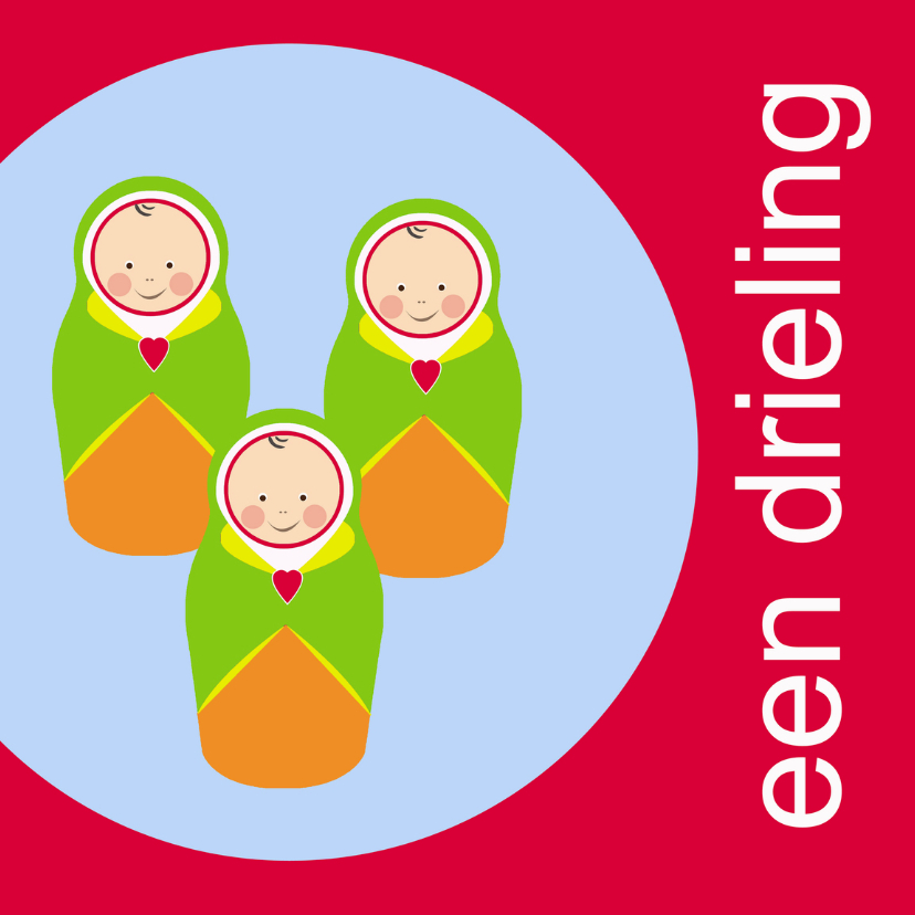 Felicitatiekaarten - Matroesjka drieling