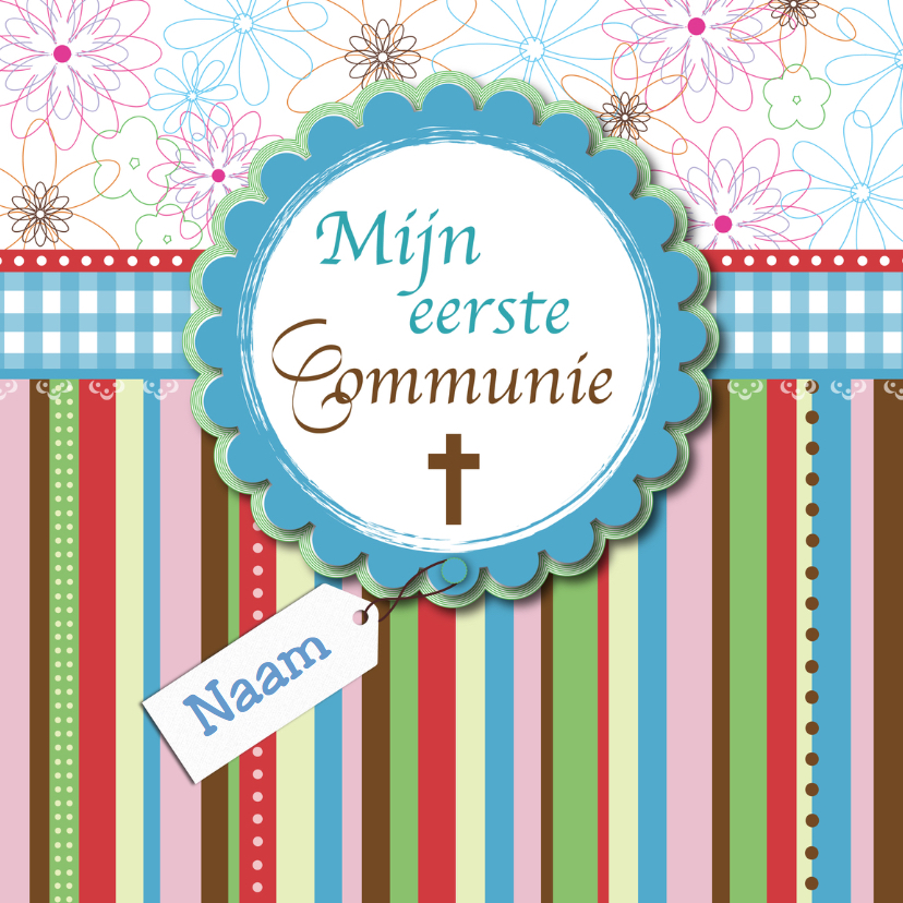 Communiekaarten - Mijn eerste Communie met naam