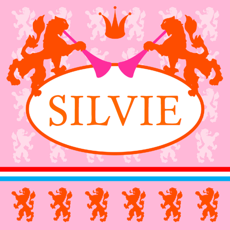 Geboortekaartjes - Oranje geboortekaart met roze en oranje