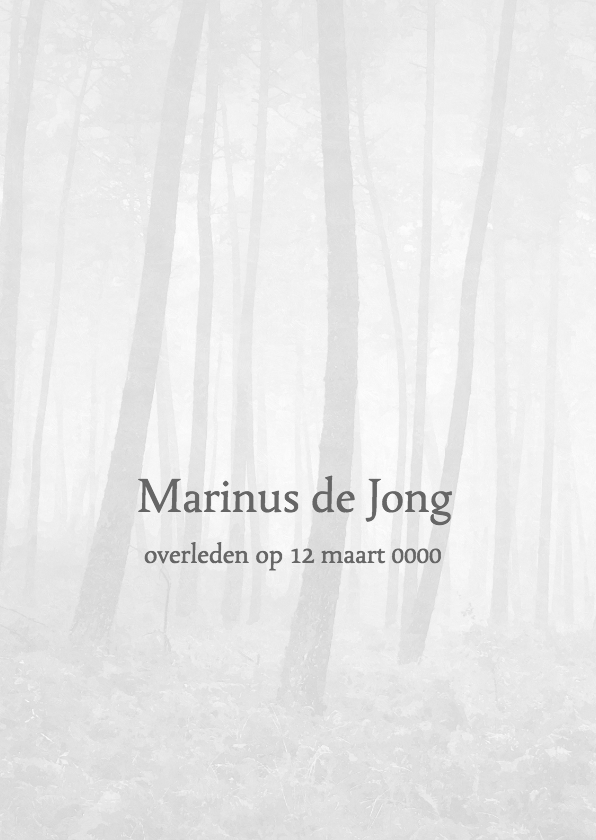 Rouwkaarten - Rouwkaart met bos