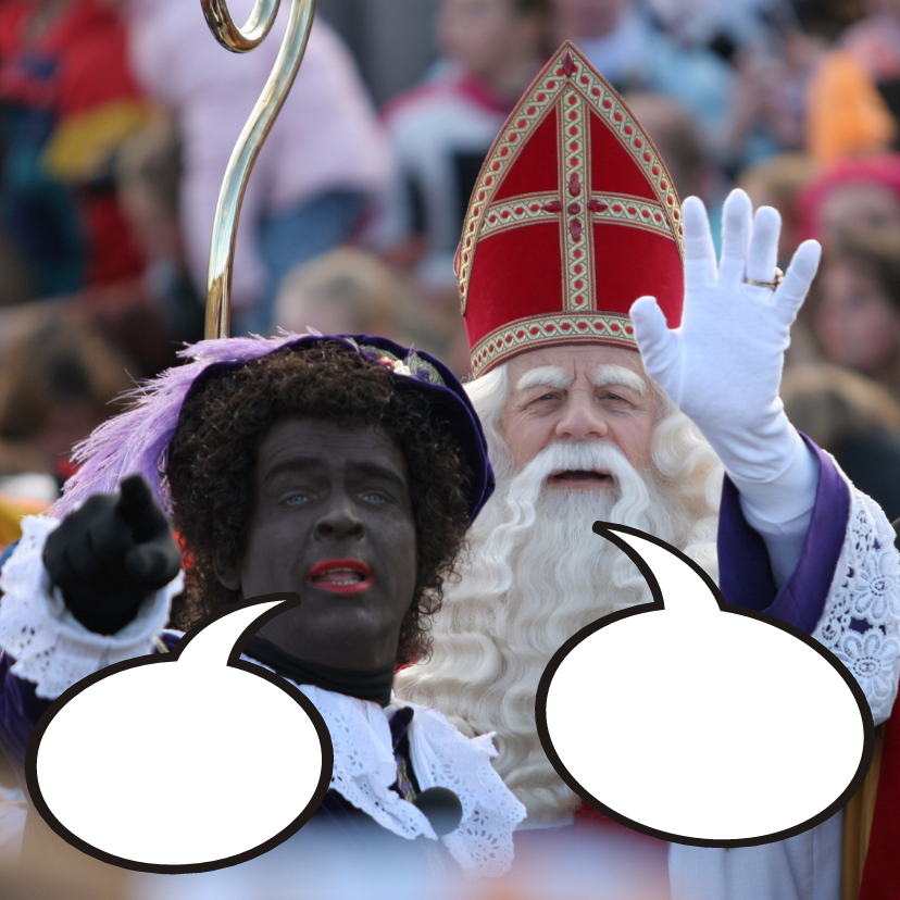 Sinterklaaskaarten - Sinterklaaskaart met Sint en Hoofdpiet