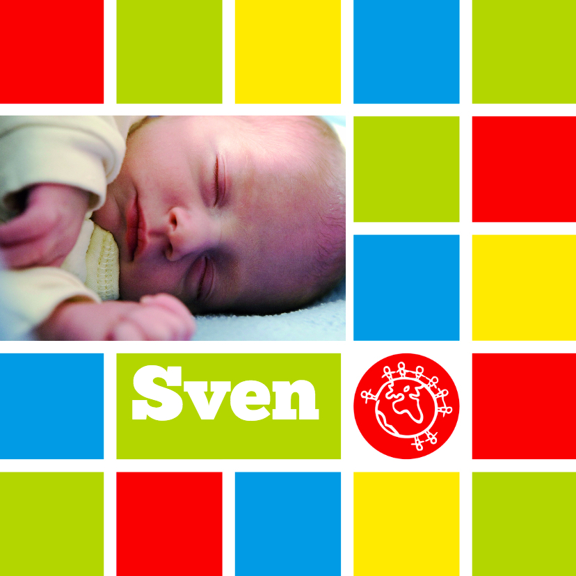 Geboortekaartjes - SOS Kinderdorpen Geboortekaart Sven