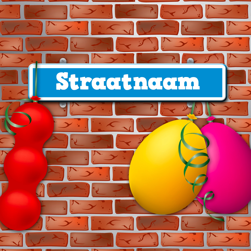 Verhuiskaarten - Verhuiskaart met straatnaambord