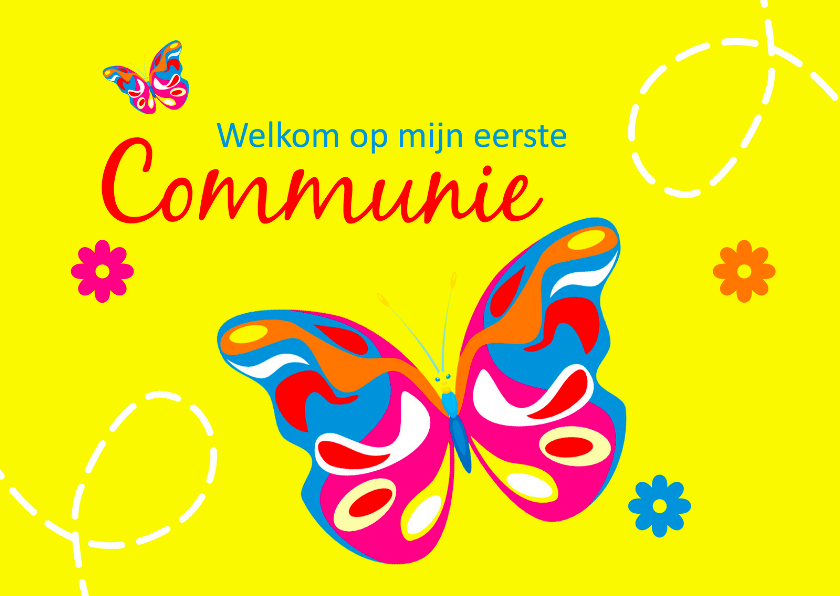 Communiekaarten - Welkom op mijn eerste communie
