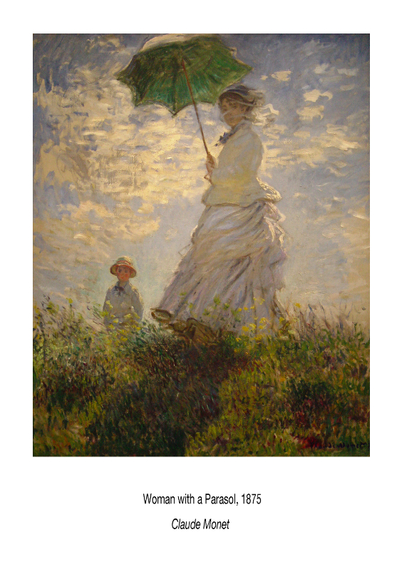 Kunstkaarten - Woman with a parasol