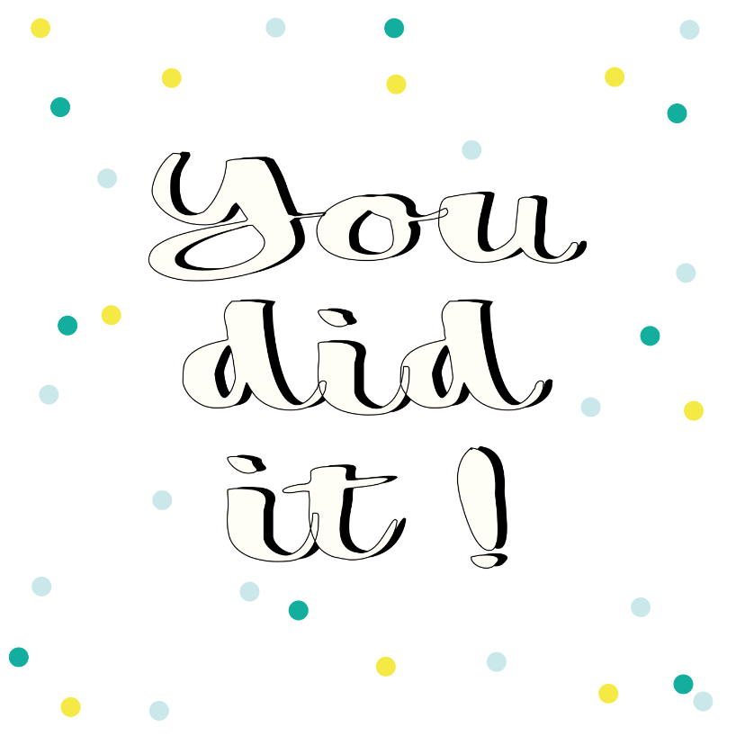 Coachingskaarten - You did it