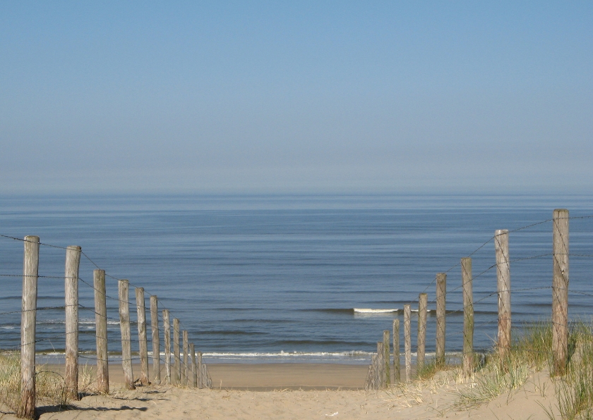 Condoleancekaarten - Zicht op zee vanaf een duinopgang