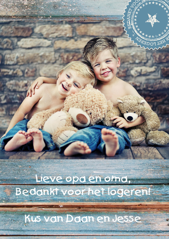 Bedankkaartjes - 14205 Bedankt voor het logeren
