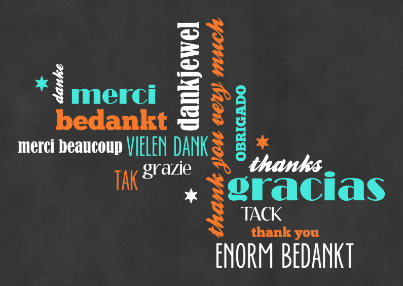 15257 Bedankt Krijtbord - Bedankkaartjes Bedankkaartjes - 15257 Bedankt Krijtbord